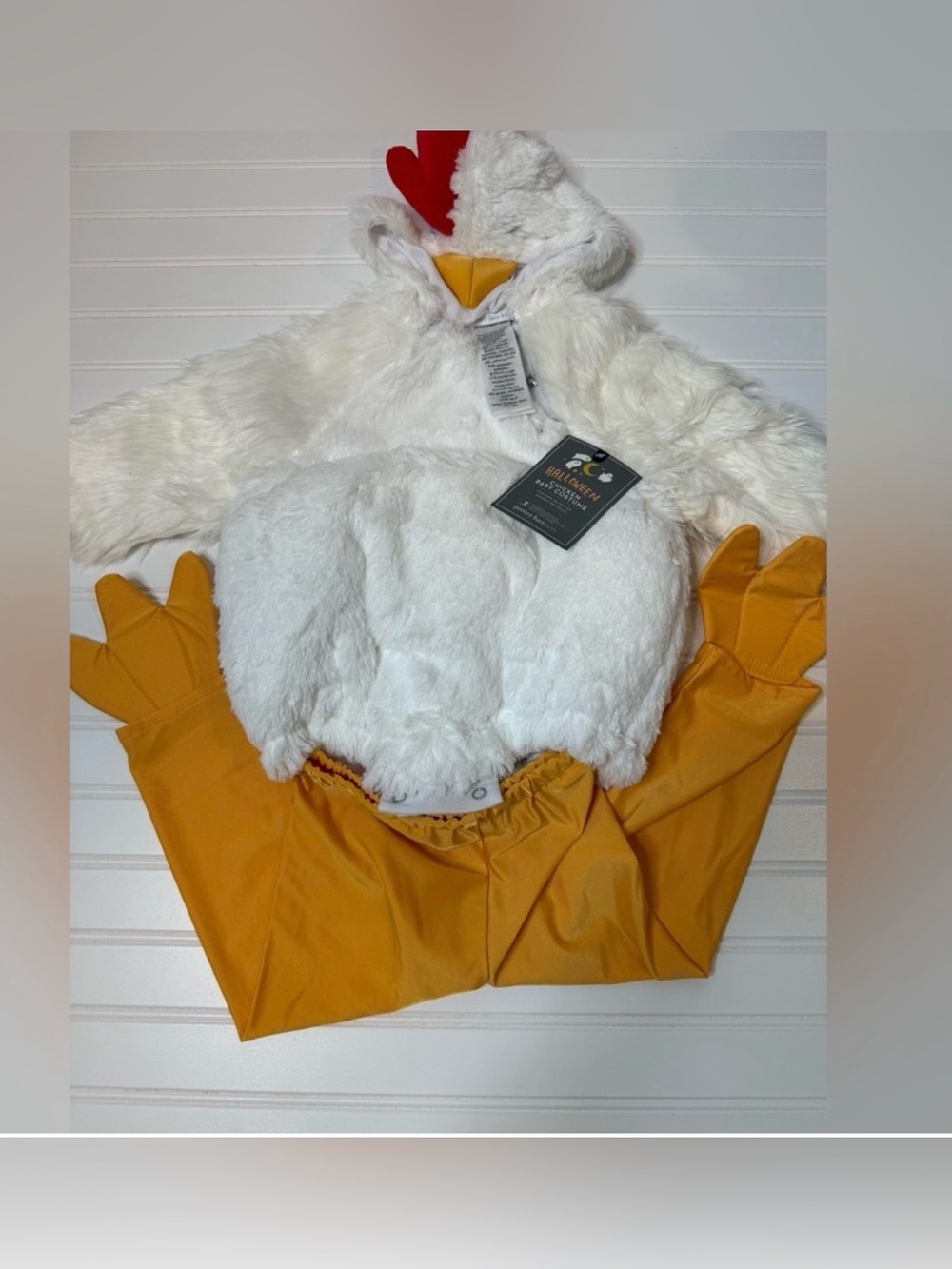 Pottery Barn Kids White & Yellow Chicken Costume